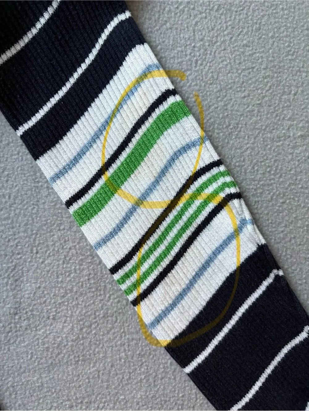 Tory Burch Half Zip Multi-Color Striped Ribbed Knit Sweater Slim Fit Luxury